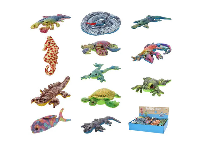 12er Set Sandtiere, je ca. 12 cm Durchmesser – Bunt & Greifbar TK Gruppe® Grosshandel 