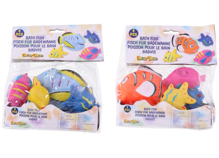 4er-Pack Aquatisch-Thematische PVC Badespielzeuge für Kinder, Badewannen-Fisch-Spielset TK Gruppe® Grosshandel 