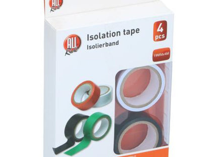 4er-Pack Bunte Isolierbänder, 19mm Breite, 4m Länge, Langlebig & Flexibel TK Gruppe® Grosshandel 