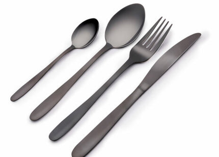 16-teiliges Besteckset - Elegante schwarze Besteckkollektion für Essen und Unterhaltung TK Gruppe® Grosshandel 