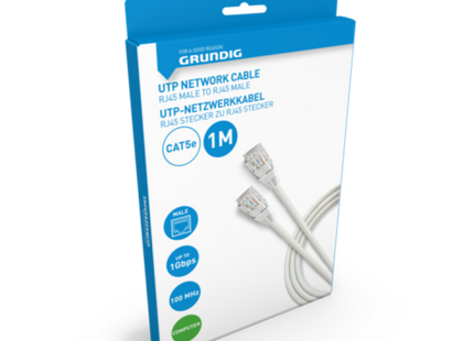 1 Meter langes CAT5e-Ethernet-Kabel, ungeschirmtes U/UTP-Netzwerk-Patchkabel TK Gruppe® Grosshandel 