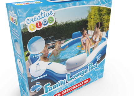 Viersitziger Familien-Lounge-Pool, geräumiger aufblasbarer Entspannungspool TK Gruppe® Grosshandel 