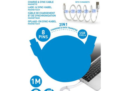 1 m langes USB-A-auf-8-Pin-Lightning-Kabel – Schnelllade- und Datensynchronisierungskabel TK Gruppe® Grosshandel 