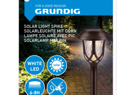 Sonnenbetriebene Laterne mit 4-Lumen-Dorn – Solarlampe für den Außenbereich für sanfte Beleuchtung und dekorative Beleuchtung TK Gruppe® Grosshandel 