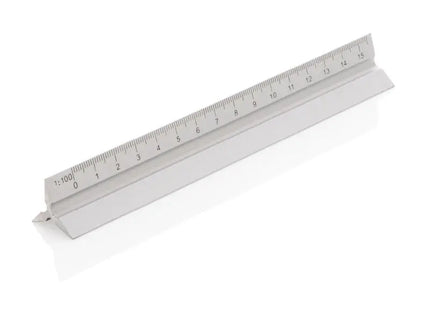 15 cm Dreikantlineal aus Aluminium – Präzises und langlebiges Messwerkzeug, silber TK Gruppe® Grosshandel 
