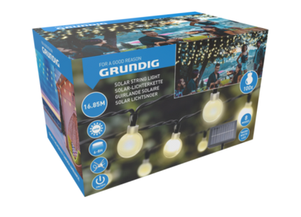 100-LED-Solar-Lichterkette – dekorative Außenbeleuchtung für festliche Atmosphäre TK Gruppe® Grosshandel 