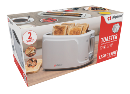 Elektrischer Brottoaster 230V Polypropylen-Gehäuse 1250-1450W: Effizientes Küchengerät zum Toasten von Brot TK Gruppe® Grosshandel 