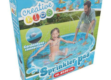 Splash-Spielmatte, 100 cm Durchmesser – Wassersprinkler-Pad für den Außenbereich TK Gruppe® Grosshandel 