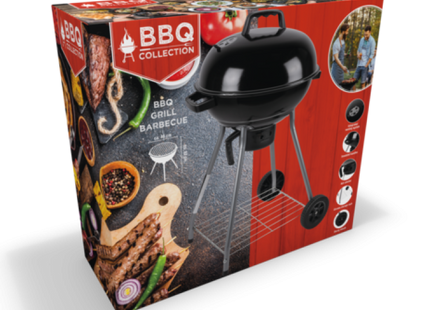 Barbecue 45cm Holzkohlegrill - Tragbarer BBQ für Outdoor-Kochen TK Gruppe® Grosshandel 