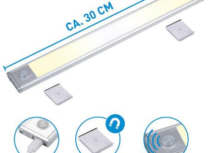 1,5 W LED-Schranklampe mit Bewegungssensor, batteriebetriebene Unterschrankbeleuchtung TK Gruppe® Grosshandel 