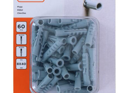 60er Set Universal-Befestigungsdübel, 8x40 mm - Robuste Wandanker TK Gruppe® Grosshandel 