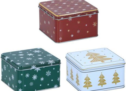 3er-Pack Weihnachtsplätzchen-Aufbewahrungsdosen, festliche Designs TK Gruppe® Grosshandel 