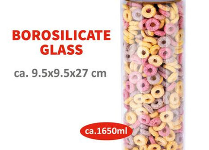 1650ml Luftdichtes Vorratsglas - Langlebiger, Durchsichtiger Behälter zur Küchenorganisation TK Gruppe® Grosshandel 