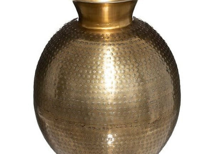 Vase "Oasis" goldfarbenes gehämmertes Metall H40cm