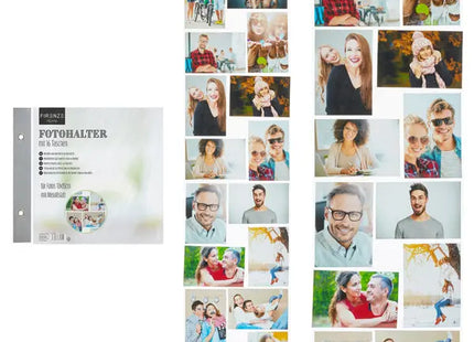 16-Fächer Bildhalter für 10x15cm Fotos in Quer- und Hochformat TK Gruppe® Grosshandel 