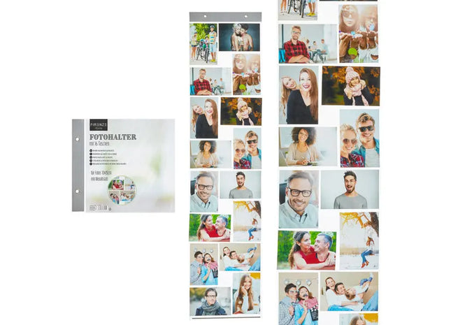 16-Fächer Bildhalter für 10x15cm Fotos in Quer- und Hochformat TK Gruppe® Grosshandel 