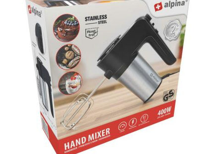 Handmixer aus Edelstahl 230V 400W: Leistungsstarker elektrischer Mixer für Küchenmisch-Aufgaben TK Gruppe® Grosshandel 