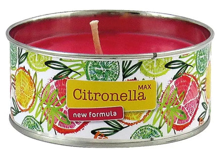 165g Zitronellakerze in roter Metalldose, 4.5x10cm – Effektiver Mückenschutz TK Gruppe® Grosshandel 