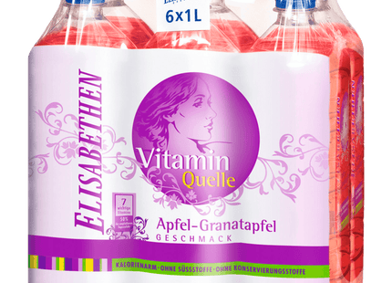 Elisabethen Quelle Vitamin Quelle Apfel-Granatapfel 6x1l