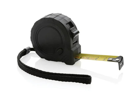 3m/16mm Maßband mit Stop-Taste - RCS recycelter Kunststoff - schwarz: Präzises, nachhaltiges Werkzeug TK Gruppe® Grosshandel 