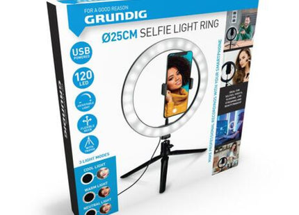 25 cm großes Selfie-Ringlicht mit 120 LEDs – professionelle Beleuchtung für Fotografie und Video TK Gruppe® Grosshandel 