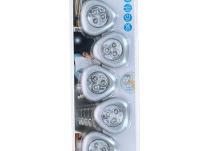 5er-Pack PL-Drucklampen mit je 3 LEDs, langlebiges Außenbeleuchtungsset TK Gruppe® Grosshandel 