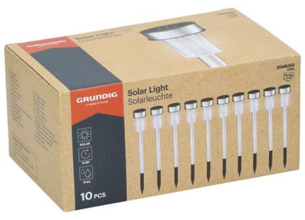 10er-Pack solarbetriebene Lichter, 4,8 cm Durchmesser x 36,5 cm Höhe, Wegebeleuchtung für den Außenbereich TK Gruppe® Grosshandel 