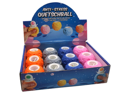 Anti-Stress Quetschball "Spaceman" in 4 Farben, im Display TK Gruppe® Grosshandel 