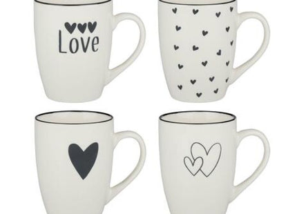 350ml Tasse 4as: Große Keramik Kaffeetasse - Robuste Teetasse für den täglichen Gebrauch - Essentielles Geschirr TK Gruppe® Grosshandel 