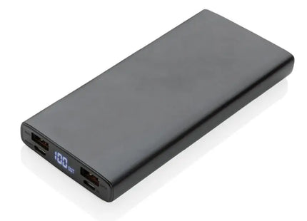 18W PD Aluminium Powerbank, 10.000 mAh Kapazität - Mattschwarz TK Gruppe® Grosshandel 