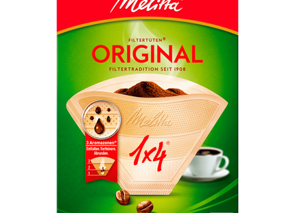 Melitta Filtertüten 1x4 naturbraun Aroma 80 Stück