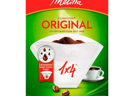 Melitta Filtertüten 1x4 weiß Aroma 80 Stück