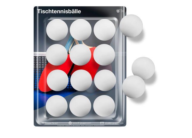 12x Tischtennisbälle Ball Bälle weiß Set Tischtennisball 40 mm Ping Pong für Training & Wettkampf - Tischtennis Indoor & Outdoor (12x)