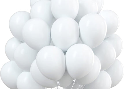 50x Luftballons Ø 35 cm Ballons - weiß weiss Helium geeignet zur Deko Dekoration - Geburtstag & Hochzeit