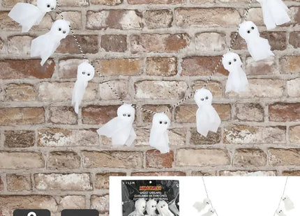 1,5m lange Geister-Girlande - Gruselige Dekoration für Halloween-Partys und -Displays TK Gruppe® Grosshandel 