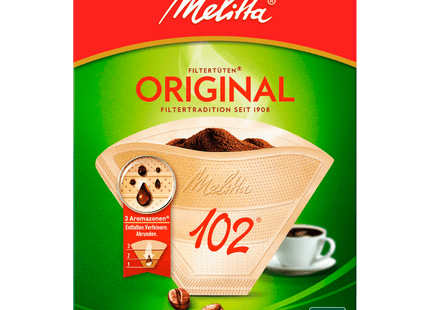 Melitta Filtertüten 102 naturbraun Aroma 80 Stück