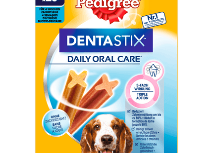 Pedigree Denta Stix Daily Oral Care für mittelgroße Hunde 10-25kg 28 Stück