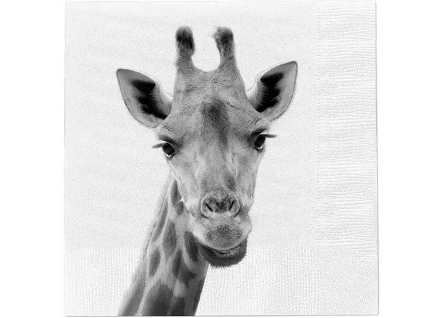 20er-Pack Giraffenmuster-Servietten: Tischdekoration mit Wildtier-Charme (87 Zeichen) TK Gruppe® Grosshandel 