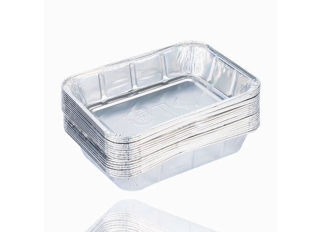 20er Tropfschale - Einwegschale aus Aluminium zum Grillen - Aluschale ca. 14x19 cm Grillschale - Fettauffangschale Gasgrill (1)