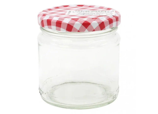 210ml Einmachglas mit kariertem Deckel - Vielseitiges Aufbewahrungsglas TK Gruppe® Grosshandel 