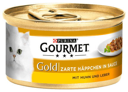 Purina Gourmet Gold Zarte Häppchen in Sauce mit Huhn & Leber 85g