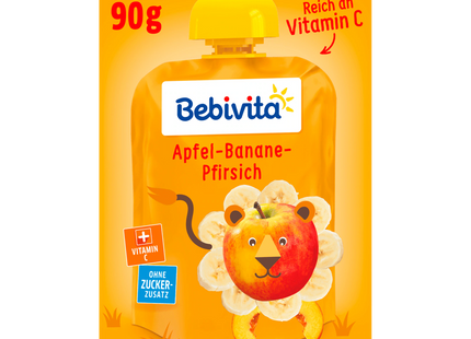 Bebivita Kinder-Spaß Apfel-Banane-Pfirsich 4x90ml