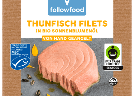 Followfish Thunfischfilets in Bio-Sonnenblumenöl 130g