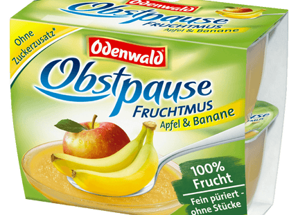 Odenwald Obstpause Fruchtmus Apfel & Banane 4x100g