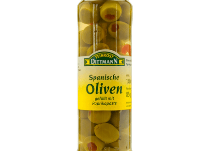 Feinkost Dittmann Oliven grün mit Paprikapaste 85g