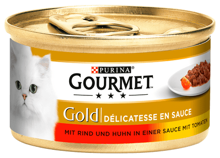 Purina Gourmet Gold Rind & Huhn in Sauce 85g