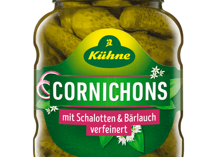 Kühne Würzige Cornichons Bärlauch & Schalotte 190g