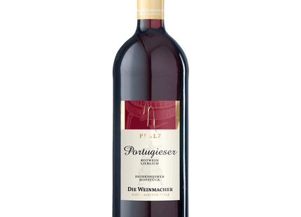 Die Weinmacher Deidesheimer Hofstück Rotwein Portugieser QbA lieblich 1l