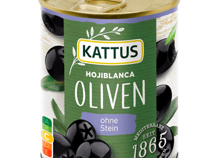 Kattus Schwarze Oliven entsteint 80g