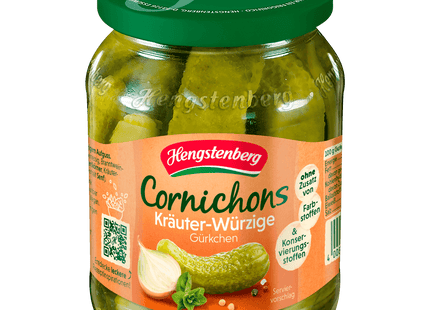 Hengstenberg Kräuter Cornichons 190g